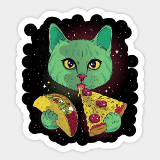 Cosmic Kitty x Food is Life Sticker